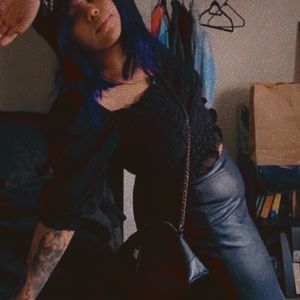 L Black Ruffle Shirt